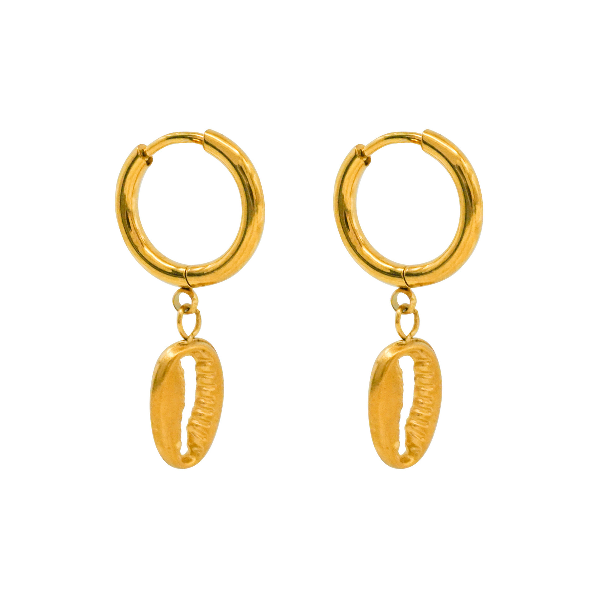 European Ocean Series Stainless Steel Earrings — 18K Plated